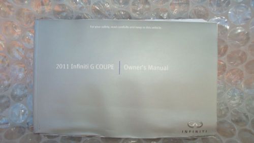 Owner&#039;s manual for infiniti g coupe. year 2011.