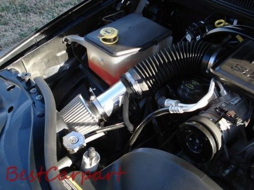 Bcp black 05-07 grand cherokee commander 3.7l 4.7l short ram air intake + filter