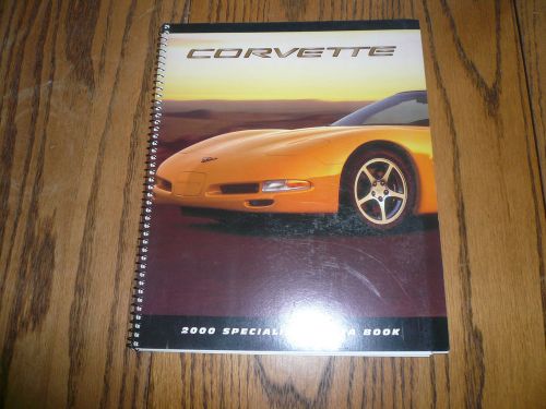 2000 chevrolet corvette specialist&#039;s data book - spiral bound