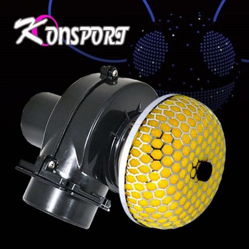 Custom 3&#034;inch air generator gas fuel electric supercharger+yellow chrome filter