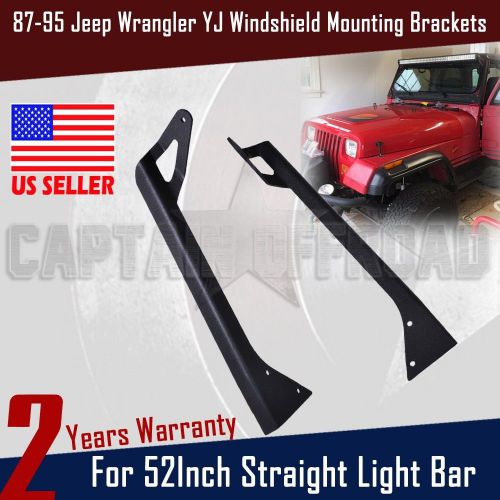 For 52inch straight led light bar roof mounting bracket*2 fit 87~95 jeep yj ap