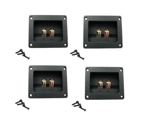 4 pack goldwood sound rgt-3000 gold plated speaker terminal w/gasket