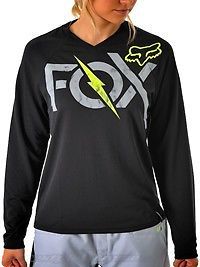 Fox womens small black and yellow switch foxtown jersey part# 01056-019-s