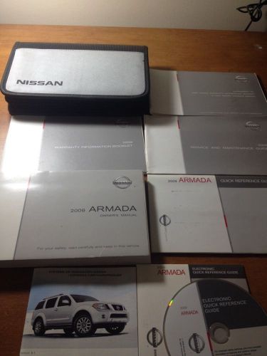 2009 nissan armada oem owners manual with warranty and reference guide and case