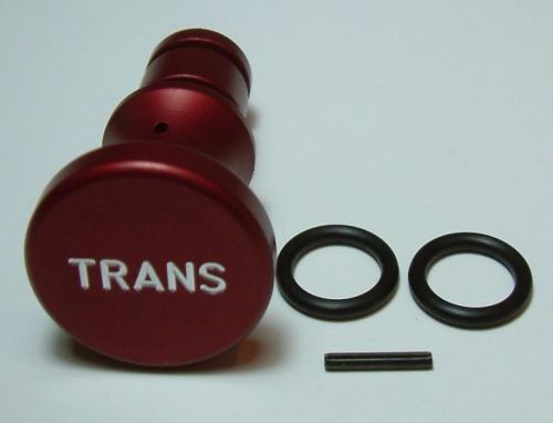 &#034;trans fluid&#034; filler cap, dodge 06-16, 5.9l &amp; 6.7l red billet aluminum cap