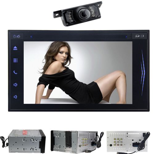 6.2&#034; car stereo 2 din dvd player subwoofer ipod mic fm radio aux-in rear camera