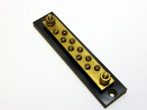 Busbar 10 gang common bus solid brass