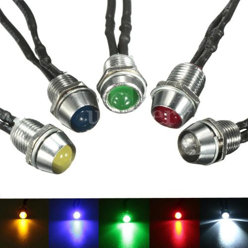 8mm led indicator warning light lamp pilot panel dashboard dash car boat 12v new