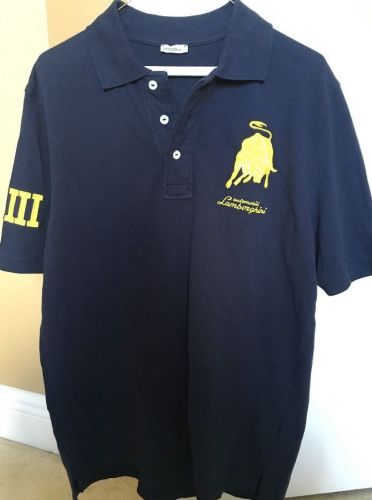 Lamborghini men&#039;s navy polo xl genuine