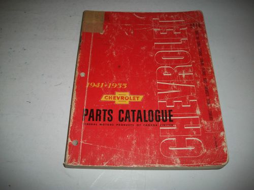 Original 1941-1955 chevrolet passenger car illustrated chassis parts catalog