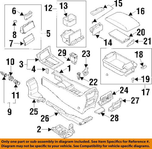 Infiniti nissan oem 97-01 q45 center console-power outlet bezel 253a06p003