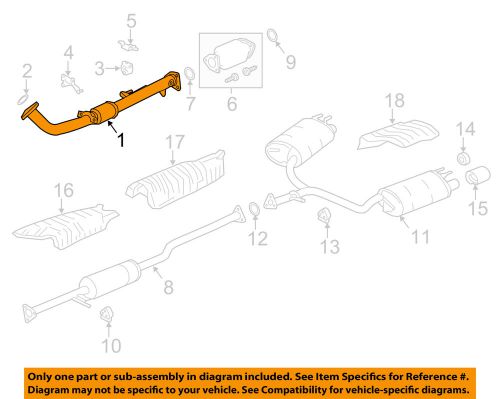 Honda oem 2013 accord 2.4l-l4-catalytic converter 181505a2a50