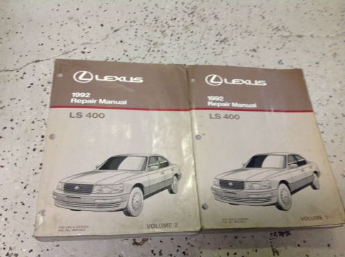 1992 lexus ls400 ls 400 service repair shop workshop manual set oem book 1992