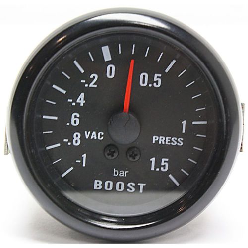 Garage pro new boost gauge mechanical black 2.63 in. diameter