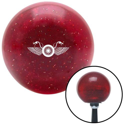 White motorcycle handlebars red metal flake shift knob with m16 x 1.5