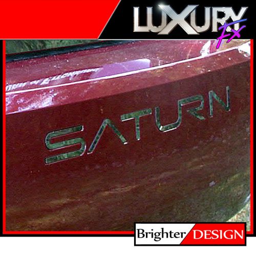 5p steel saturn bumper letter insert kit fits 2005-07 saturn ion 4d by luxury fx