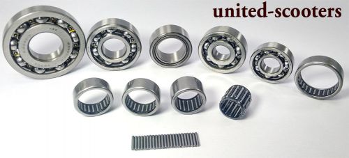 Vespa p200 p200e lml scooter bearing set of 11 without disc brake new p1523