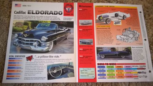 1953 cadillac eldorado convertible original imp brochure specs info hot cars