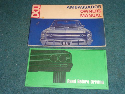 1968 rambler ambassador owner&#039;s manual set / owner guide &amp; more / original 2 pcs