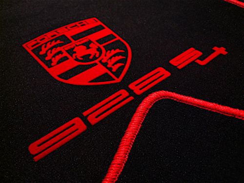 Vel. mat set for porsche 928 s4 - black red