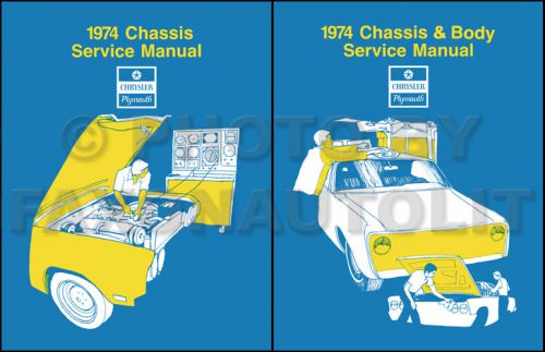 1974 plymouth shop manual set roadrunner satellite barracuda fury valiant duster