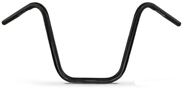 Burly hbars narrow ape hanger 12 inch end rise 1 inch bar black for hd