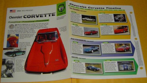 1953 to 1998 timeline history of the chevrolet corvette info specs photos 15x9