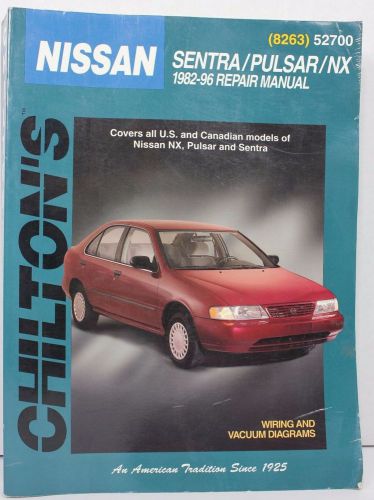 Chilton nissan sentra pulsar nx repair manual 1982-1996 us canada 8262 52700