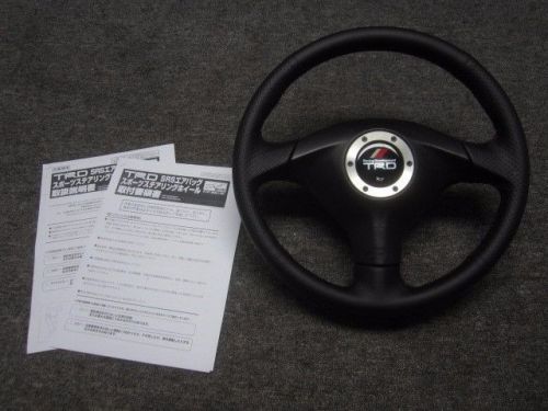 Jdm genuine 91-99 mr2 sw20 turbo trd black leather red stitch srs steering wheel