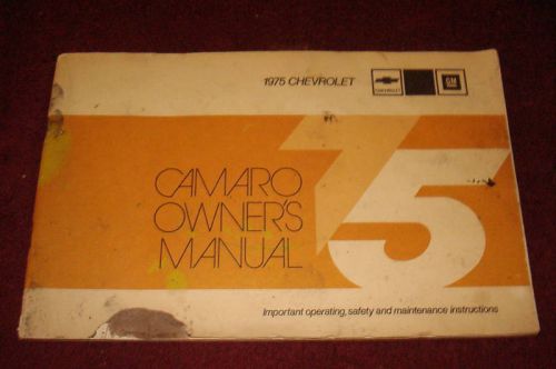 1975 chevrolet camaro owner&#039;s manual / good original!!