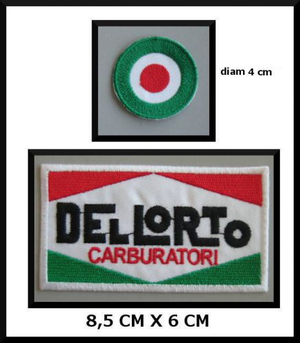 2 patches (1 dellorto patch + 1 italia patch )scooter badge vespa lambretta