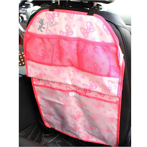 Car back seat headrest organizer multifunction pockets storage bag minnie mouse