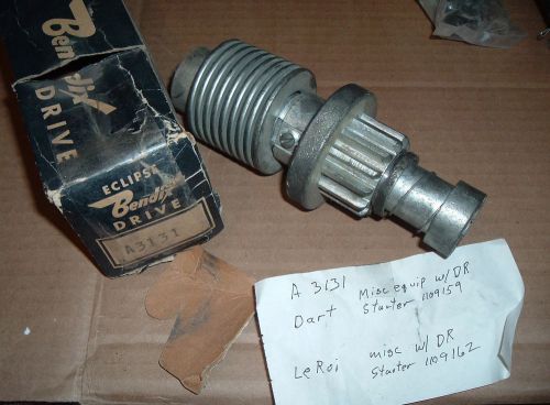 Bendix starter drive p/n a3131 nos for dart and leroi w dr 1109159, 1109162