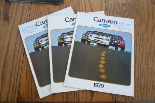 1979 camaro sales brochures - original - 3 total