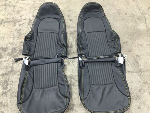 Katzkin black leather seat covers corvette 1998 1999 2000 2001 2002 2003 2004