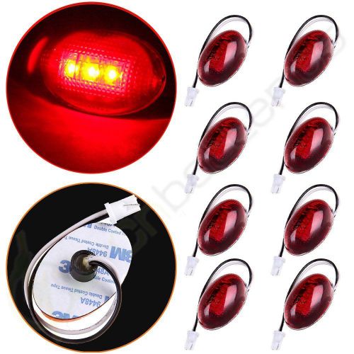 8pcs for 1999-2010 ford f350 led dually bed rear red side fender marker light