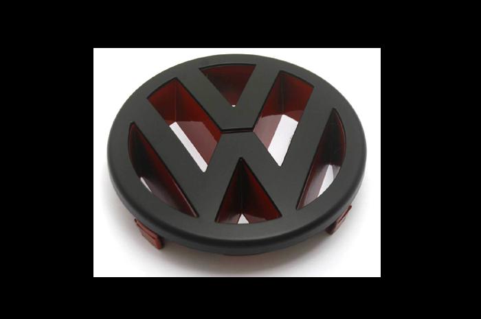 Matte black red front grille emblem badge for vw golf mk5 gti 2.0t fast fsi