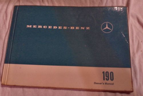 Mercedes-benz owners manual 190/190c