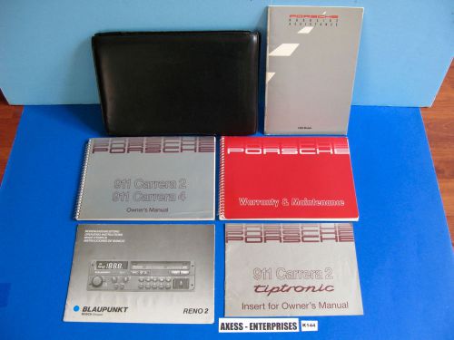 90 - 1990 porsche (964) 911 carrera 2 c2 tiptronic owners manuals pouch set k144