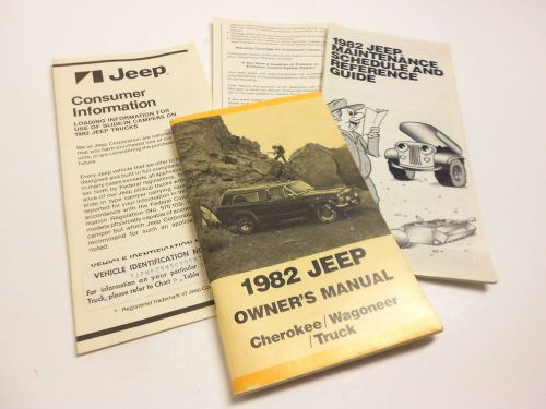 1982 jeep  cherokee wagoneer truck owners manual  oem laredo