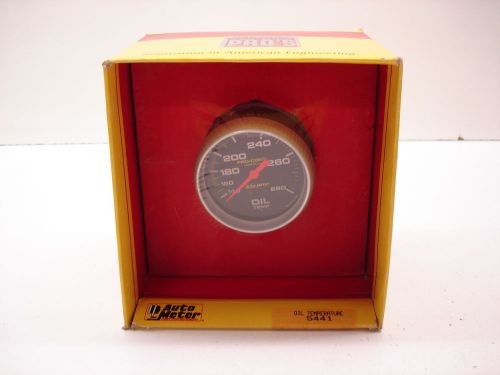 New nascar 5441 autometer 2-5/8&#034; liquid filled 140°-280° oil temperature gauge