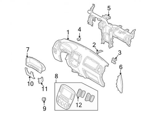 Ford oem instrument panel air duct yl8z78045g02aaa image 11