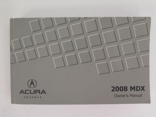 2008 acura mdx owners manual guide book