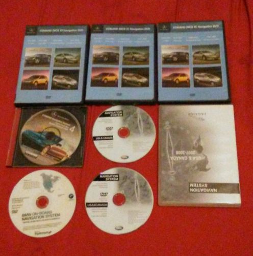 Lot of 7 navigation disc 4 mercedes cd 2 range rover cd  1 bmw cheap