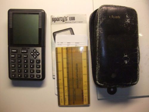 Sporty&#039;s e6b electronic flight computer with case &amp; manual