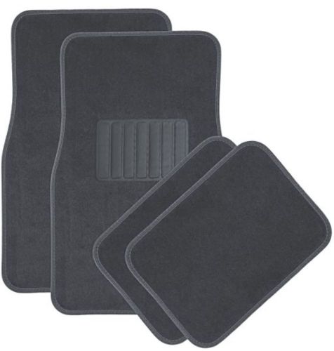 Heavy duty!  (4pcs) car floor mats **lt gray carpet** semi custom fit w/heel pad