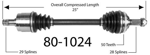 Cv joint half shaft fits 1995-1997 honda accord  empi inc.