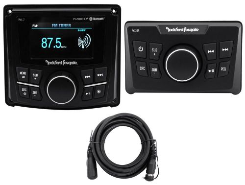 Rockford fosgate pmx-2 2.7&#034; marine digital media receiver+mp3 w/bluetooth+remote