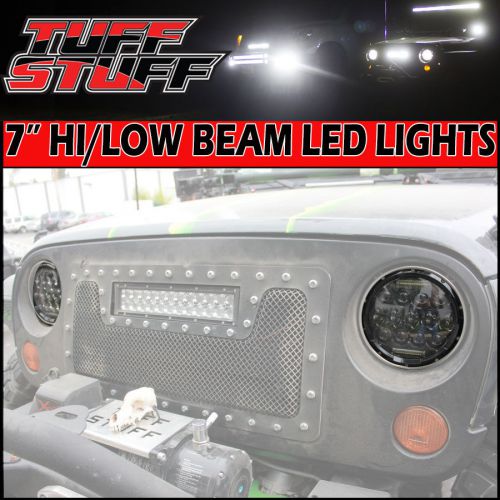 Jeep wrangler led headlights for jeep jk tj cj 75w low/high beam/daytime running
