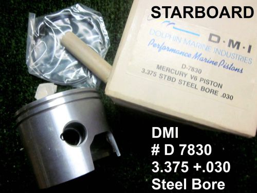 Merc.v6 stbd. piston kit 3.375 + .030 steel bore dmi # d7830
